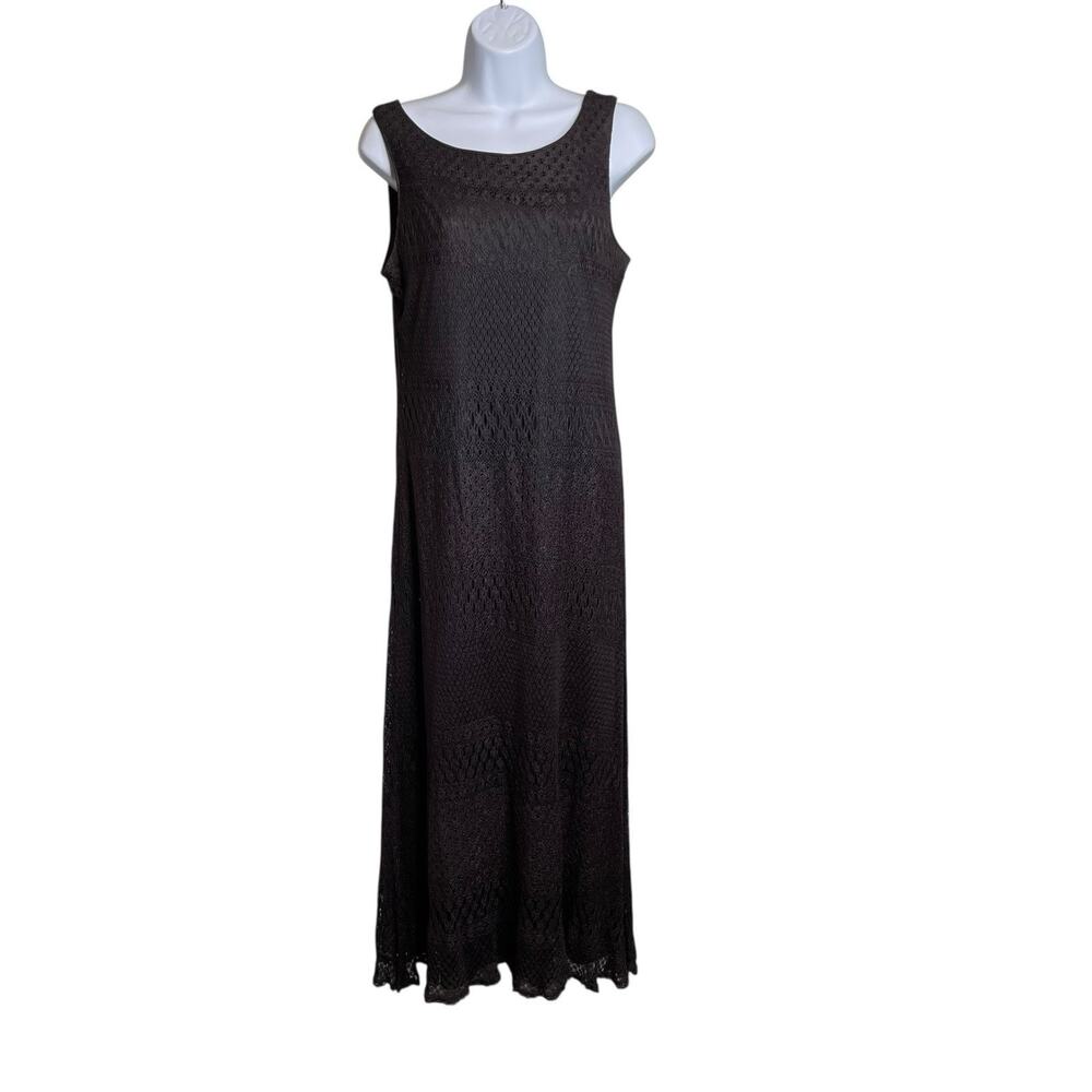 Vintage Narcissus Women's Black Lace Maxi Dress Size 7/8‎ Witchy Whimsigoth